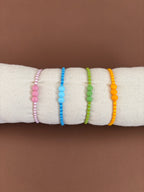 Braccialetto con tre sfere colorate